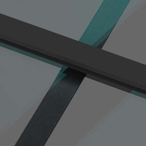 Schiebetür Schwarz 90x205 cm Hartglas und Aluminium