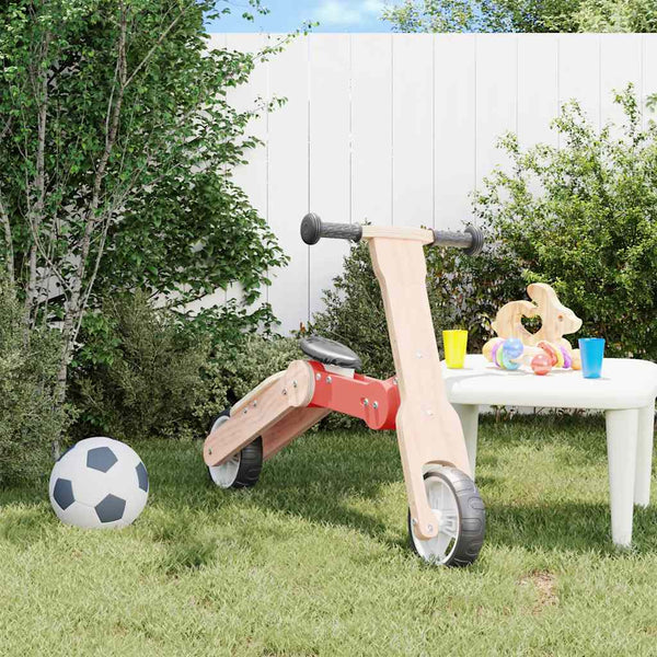 vidaXL Trottinette enfant 2-en-1 Rouge