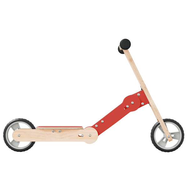 vidaXL Trottinette enfant 2-en-1 Rouge