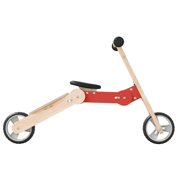 vidaXL Trottinette enfant 2-en-1 Rouge