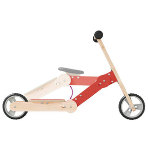 vidaXL Trottinette enfant 2-en-1 Rouge