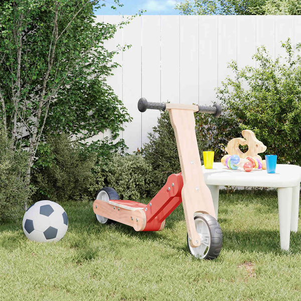 vidaXL Trottinette enfant 2-en-1 Rouge