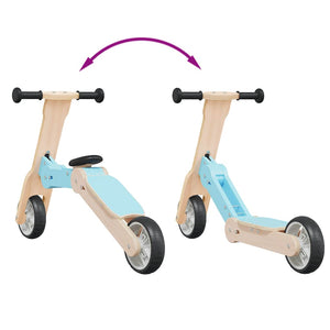 vidaXL 2-in-1 Light Blue Kids' Scooter