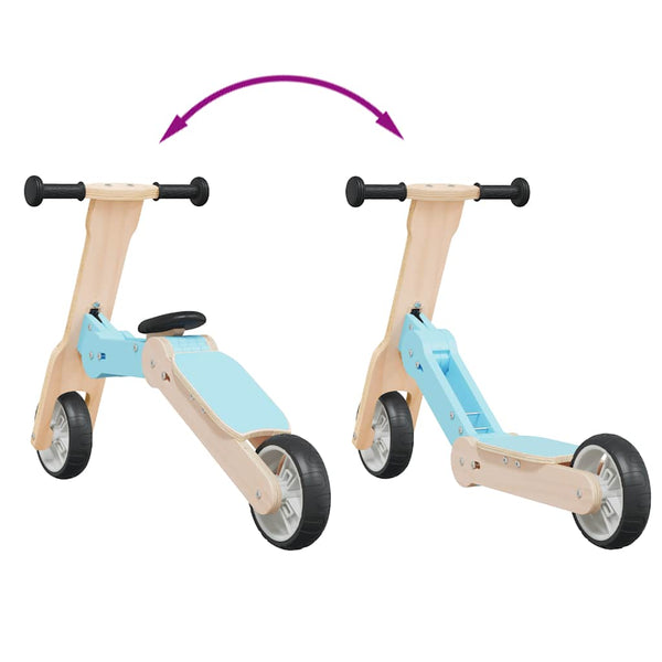 vidaXL 2-in-1 Light Blue Kids' Scooter