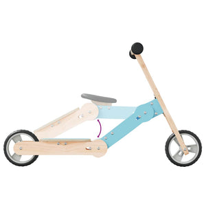 vidaXL 2-in-1 Light Blue Kids' Scooter