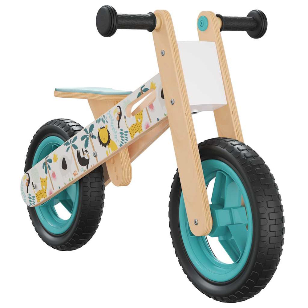 Blaues Kinder Laufrad mit Aufdruck