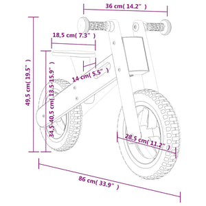 vidaXL Draisienne pour enfants bleue imprimée