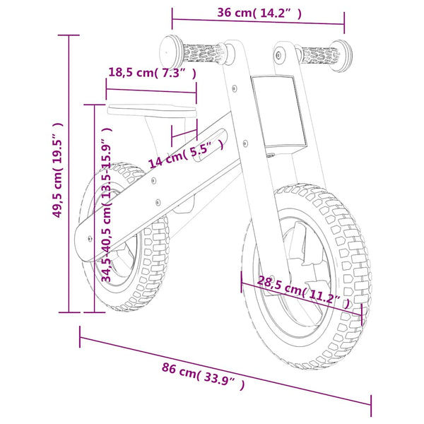 vidaXL Draisienne pour enfants bleue imprimée