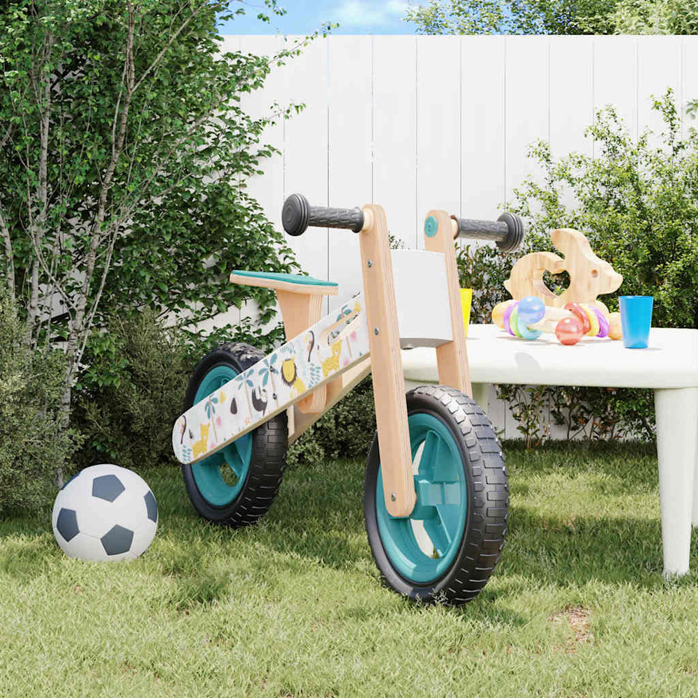 Blaues Kinder Laufrad mit Aufdruck