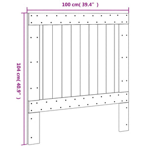 vidaXL Tête de lit 100x104 cm Pin massif