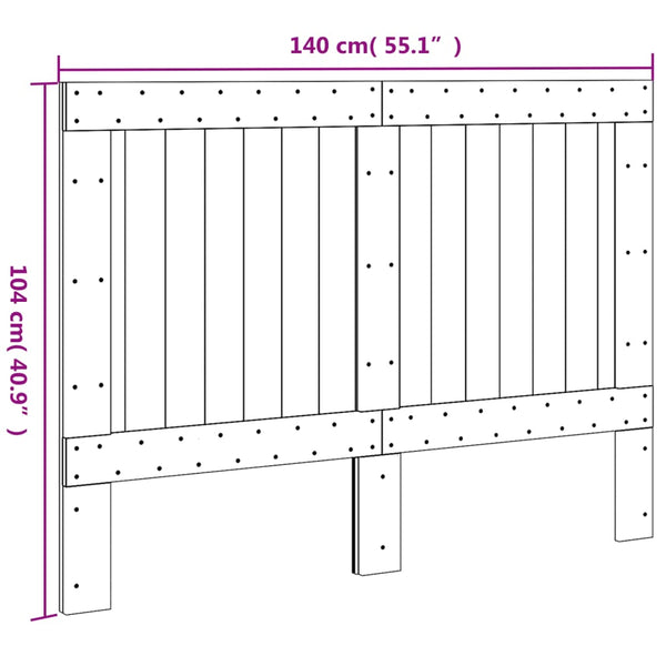 Kopfteil 140 cm Kiefer Massivholz