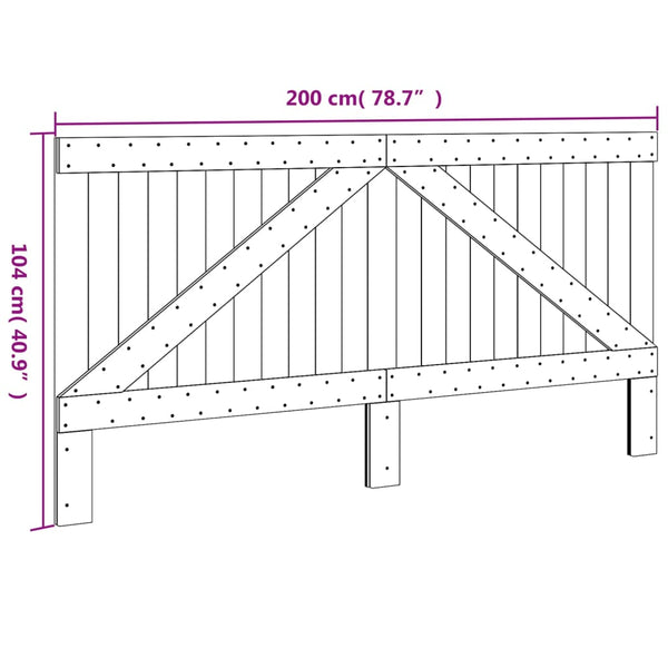 vidaXL Tête de lit 200x104 cm Pin massif