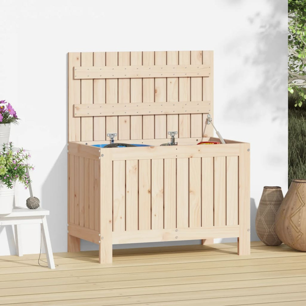 Gartentruhe Kiefer Massivholz 76x42,5x54cm