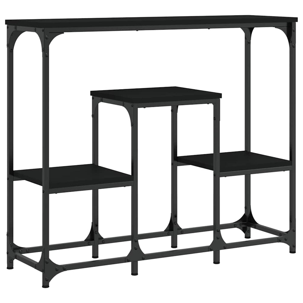 vidaXL Table console Noir 89,5x28x76 cm Bois d'ingénierie