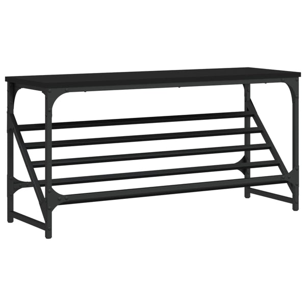 Schuhregal Schwarz 90x30x45 cm