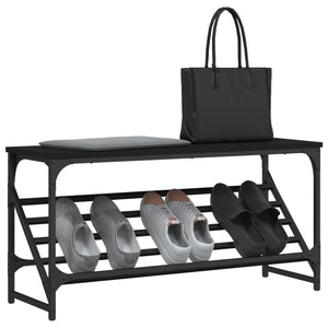 Schuhregal Schwarz 90x30x45 cm
