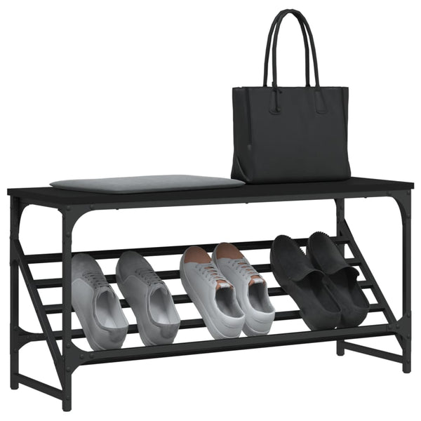 Schuhregal Schwarz 90x30x45 cm