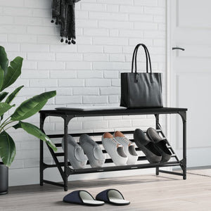 Schuhregal Schwarz 90x30x45 cm