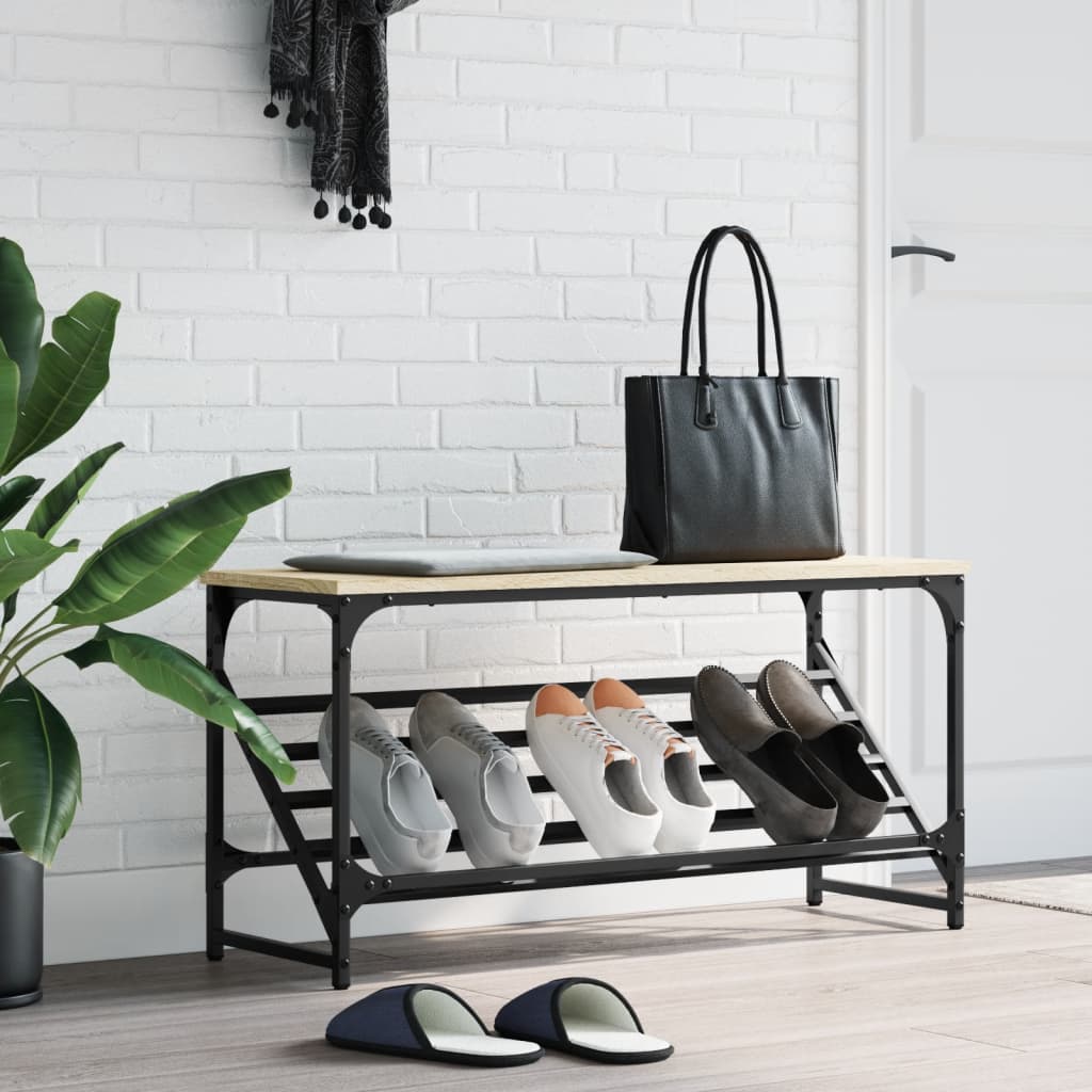 Schuhregal Sonoma-Eiche 90 cm
