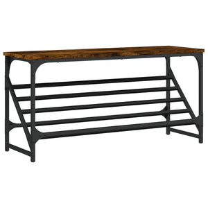 Schuhregal Räuchereiche 90x30x45 cm