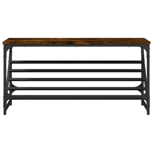 Schuhregal Räuchereiche 90x30x45 cm