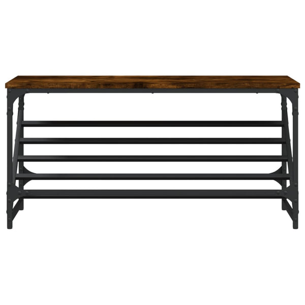 Schuhregal Räuchereiche 90x30x45 cm