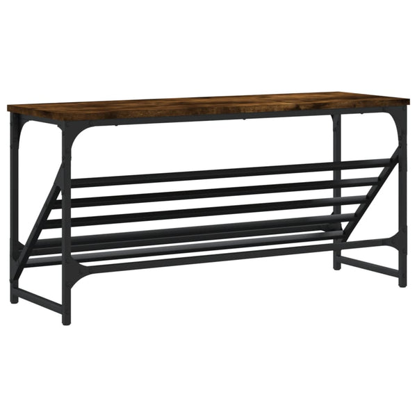 Schuhregal Räuchereiche 90x30x45 cm