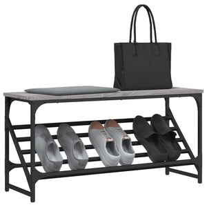 Schuhregal Grau Sonoma 90x30x45 cm