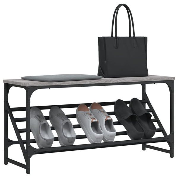 Schuhregal Grau Sonoma 90x30x45 cm
