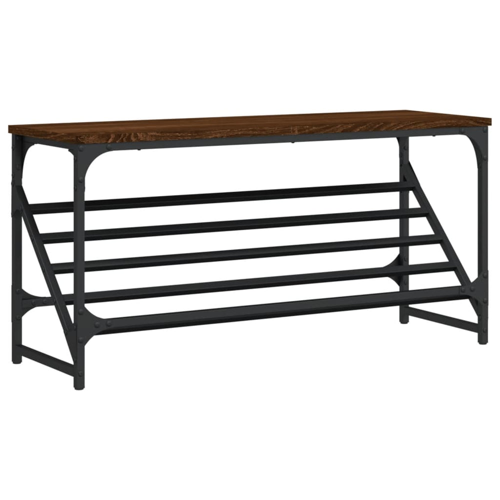 vidaXL Meuble à chaussures marron aspect chêne 90x30x45 cm Bois d'ingénierie