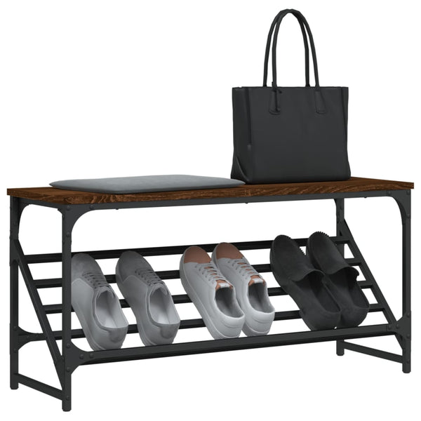 Schuhregal Braun Eichenoptik 90 cm