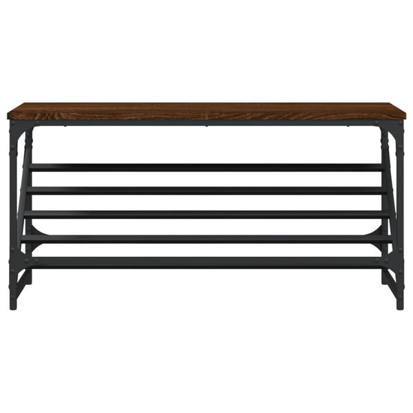 Schuhregal Braun Eichenoptik 90 cm