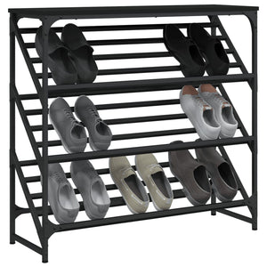 Schuhregal Schwarz 90 cm Holzwerkstoff