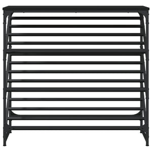 Schuhregal Schwarz 90 cm Holzwerkstoff