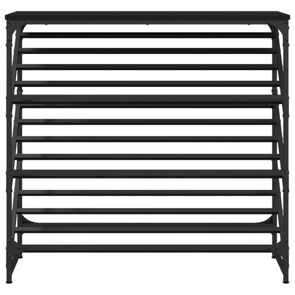 Schuhregal Schwarz 90 cm Holzwerkstoff
