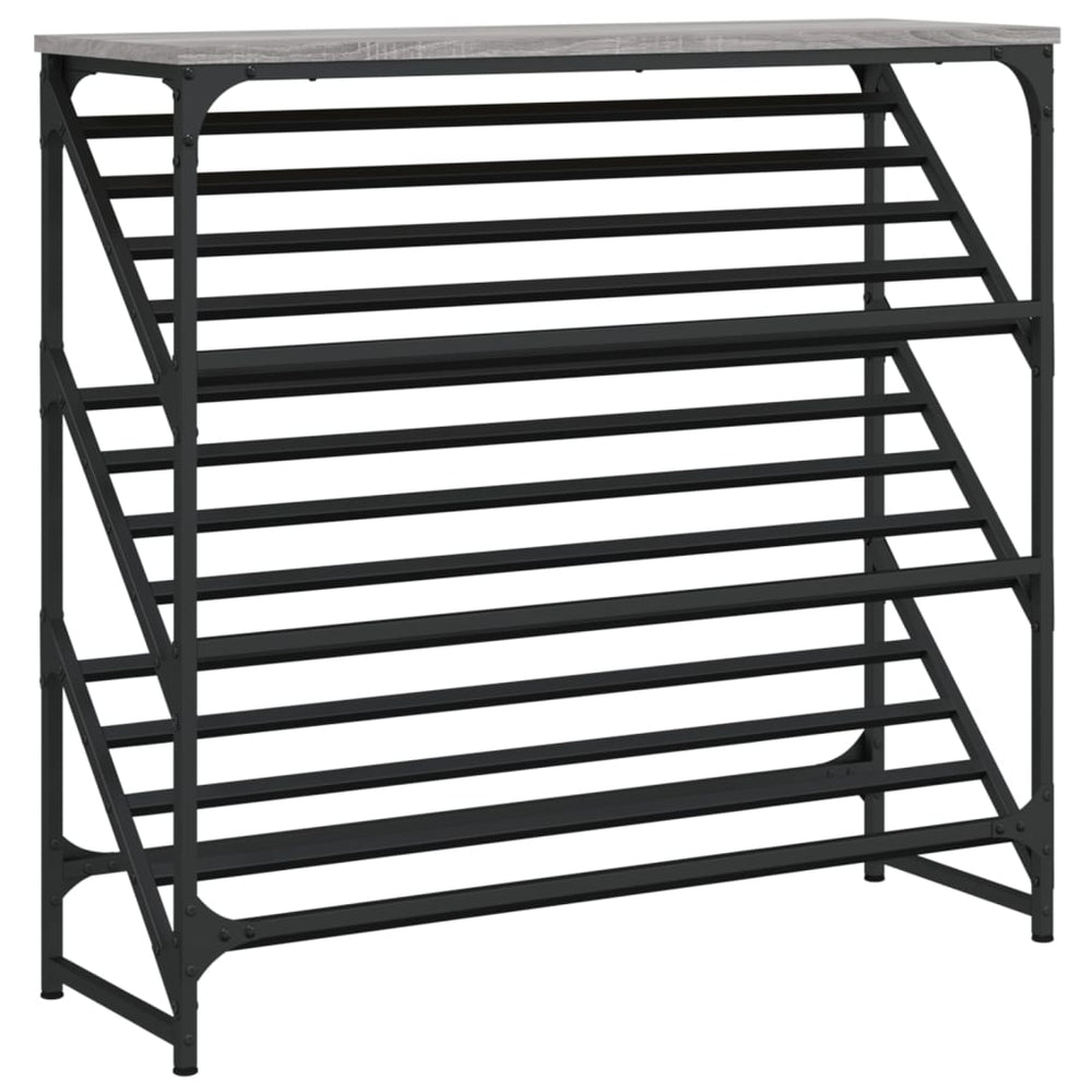 vidaXL Meuble à chaussures gris Sonoma 90x30x85 cm Bois d'ingénierie