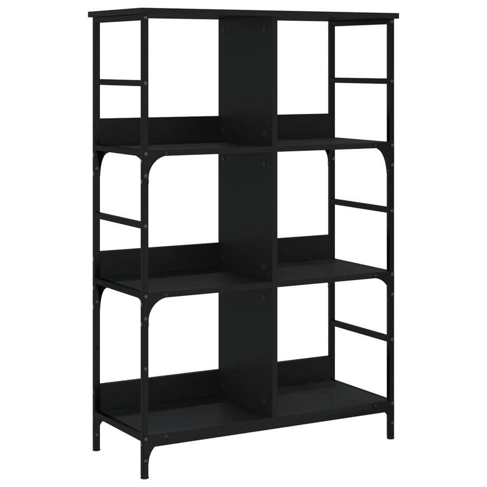 vidaXL Bibliothèque noire 78,5x33x117,5 cm Bois d'ingénierie