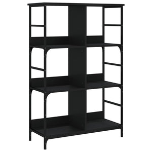 Schwarzes Bücherregal 78,5x33x117,5 cm