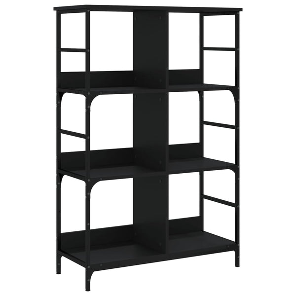 Schwarzes Bücherregal 78,5x33x117,5 cm