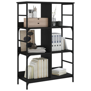 Schwarzes Bücherregal 78,5x33x117,5 cm