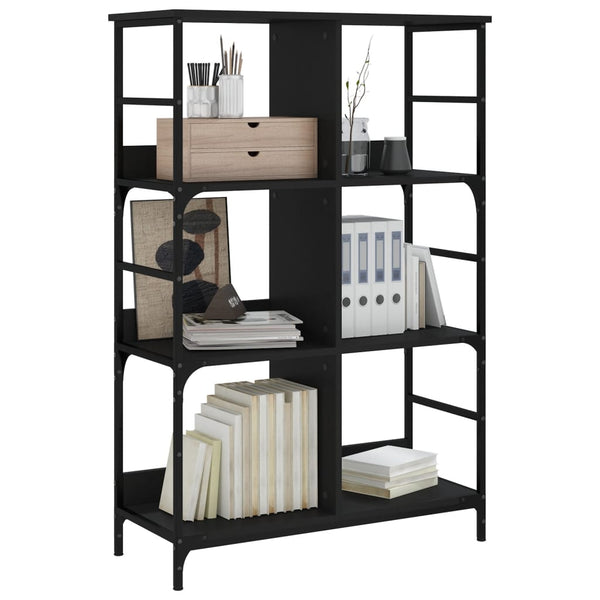 Schwarzes Bücherregal 78,5x33x117,5 cm