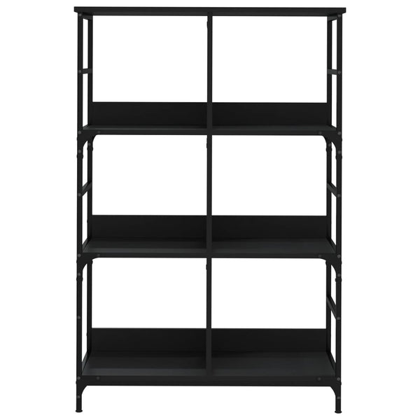 Schwarzes Bücherregal 78,5x33x117,5 cm