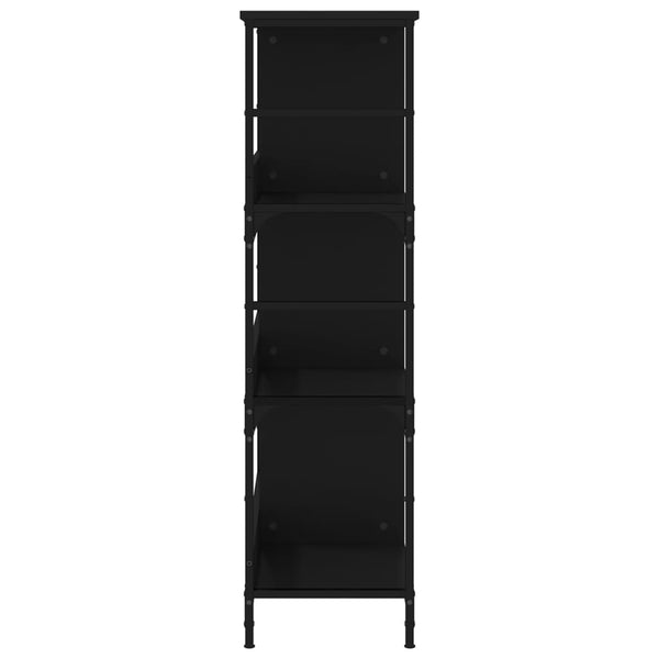 Schwarzes Bücherregal 78,5x33x117,5 cm