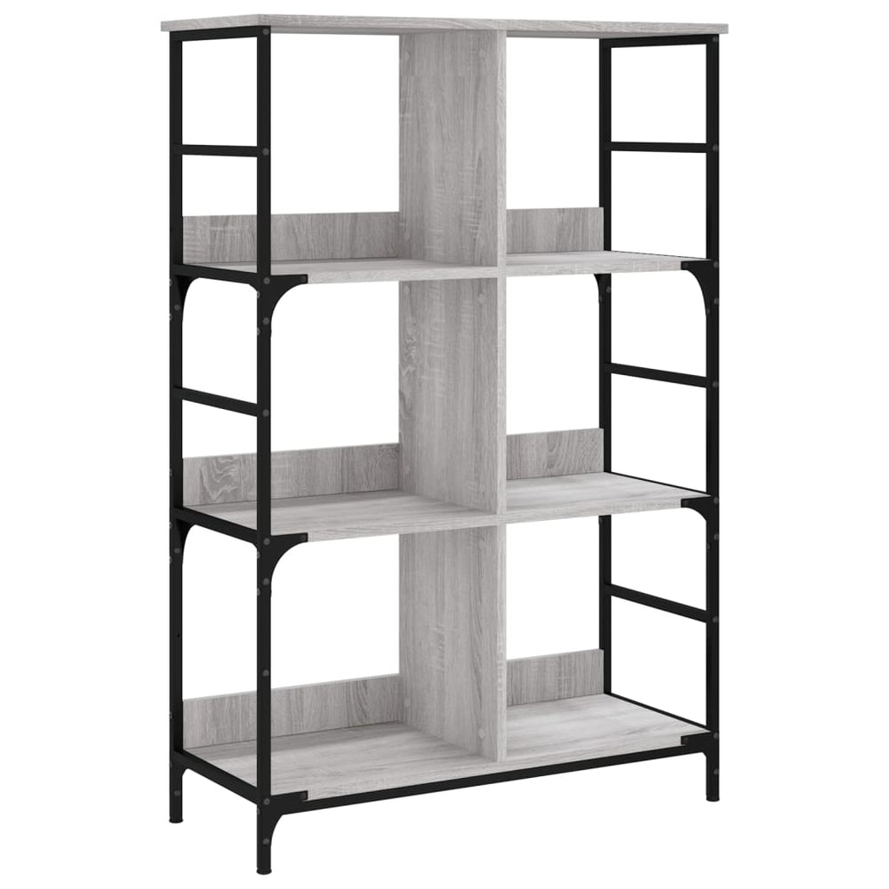vidaXL Bibliothèque Gris Sonoma 78,5x33x117,5 cm Bois d'ingénierie