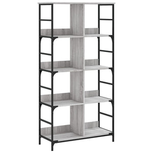 Bücherregal Grau Sonoma 78,5x33x153 cm