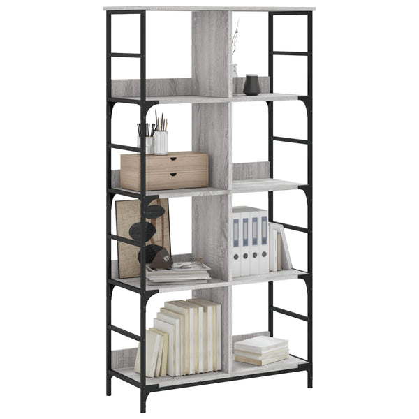 Bücherregal Grau Sonoma 78,5x33x153 cm