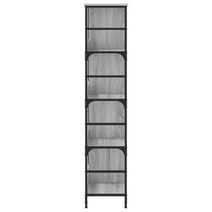 Bücherregal Grau Sonoma 78,5x33x153 cm