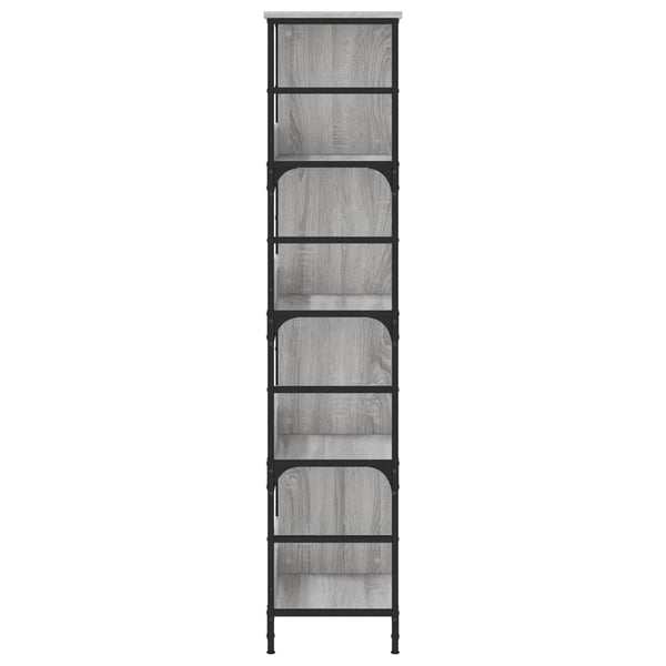 Bücherregal Grau Sonoma 78,5x33x153 cm