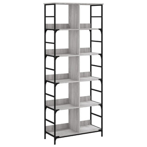 Bücherregal Grau Sonoma 188,5 cm Hoch