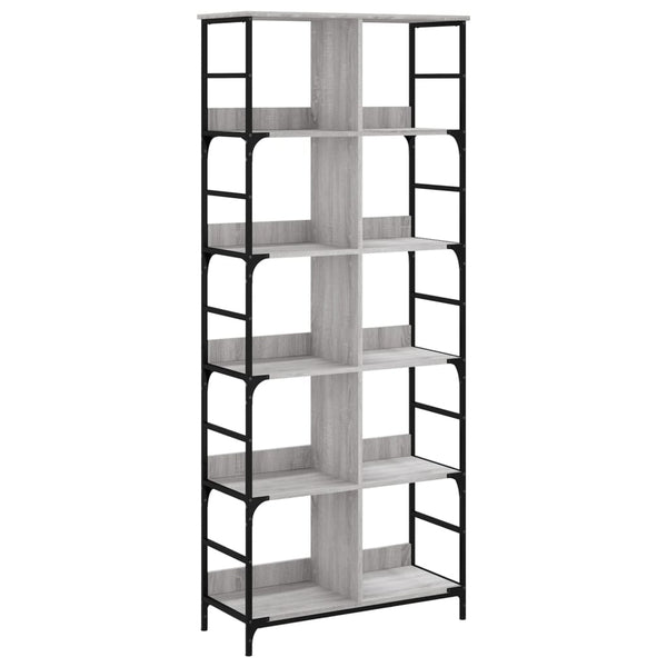 Bücherregal Grau Sonoma 188,5 cm Hoch